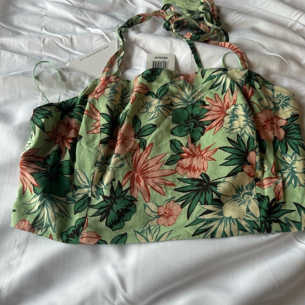 Lost + Wander Floral Camisole - Green and Pink - Picture 8 of 9